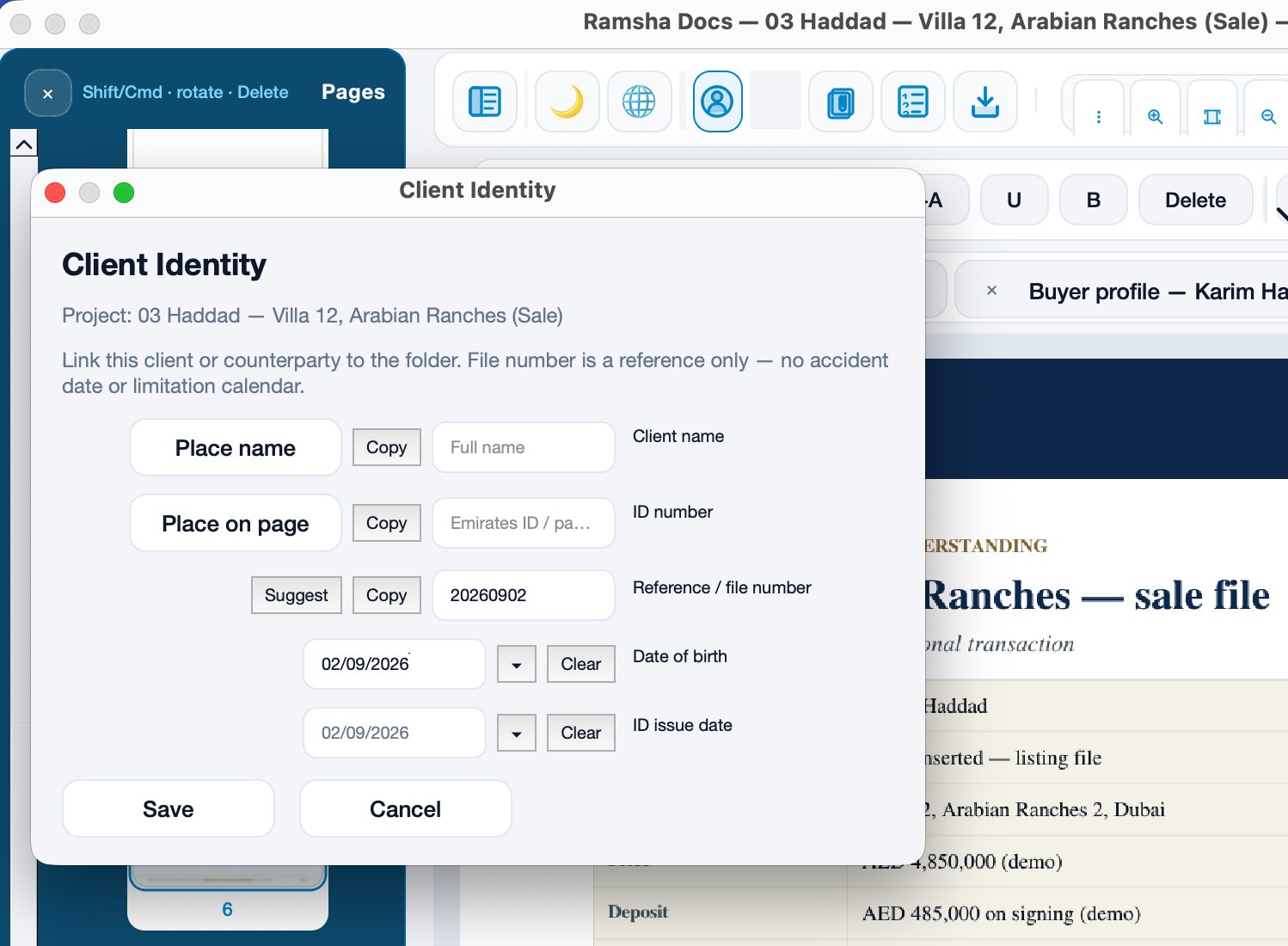 Link the client identity